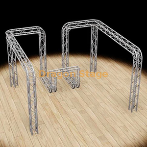 Global Truss 16'x15'x10 'كشك المعرض التجاري / نظام العرض - F34 Box Truss مع زوايا دائرية وكشك مدمج