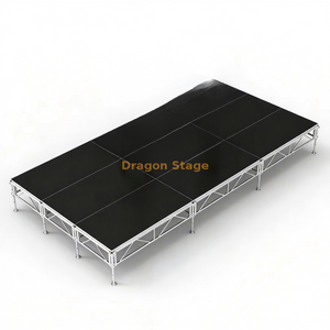 مسرح حفلات صغير محمول منزلي مقاس 6 × 3 م مع درجين