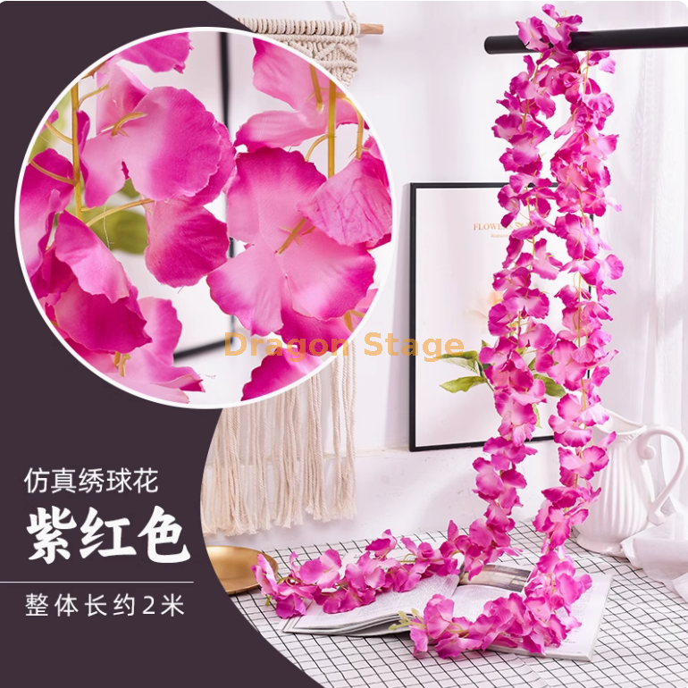 紫红-安帝超密绣球花串 1 条