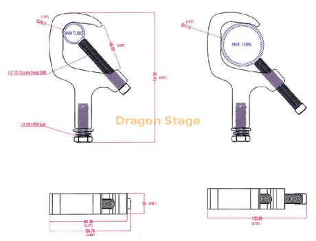 Mega-Clamp إضاءة مسرحية C-Clamp إضاءة المرحلة المشبك تعليمات المرحلة ضوء المشبك قبضة العالمي تنفيس جبل المرحلة ضوء المشبك قبضة اطلاق النار