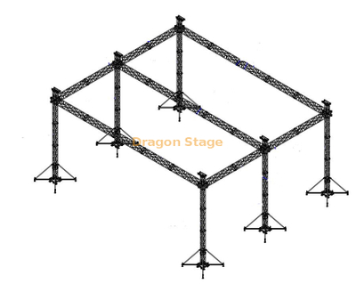 الألومنيوم الحدث حفلة مرحلة الحفل تروس في الهواء الطلق مراحل الحدث الشبكة تروس 80x50x20ft (24x15x6m)