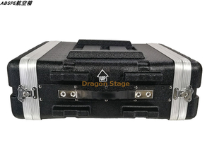 جهاز استقبال مكبر الصوت ABS 3U210 Flightcase باللون الأسود مقاس 19 بوصة خزانة معدات مضخم الصوت