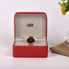 بالجملة فاخرة مخصصة جلدية حمراء ووتش هدية مربع
