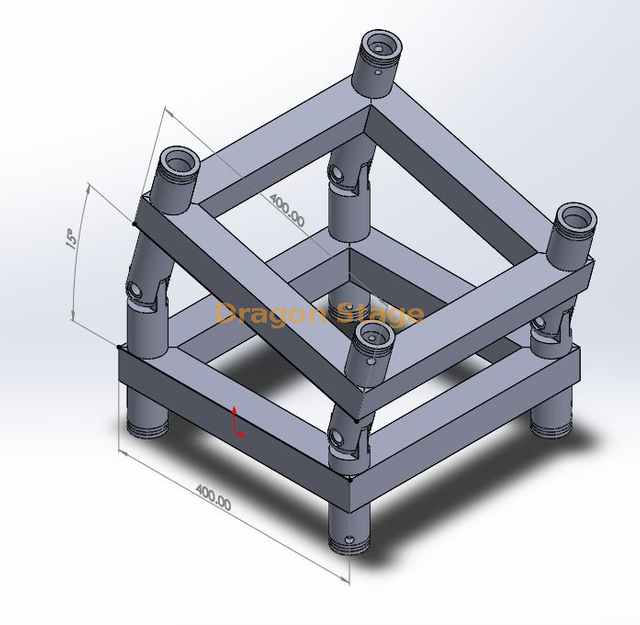  F44 GLOBAL TRUSS مفصل 2-Way 15 درجة زاوية تروس موصل