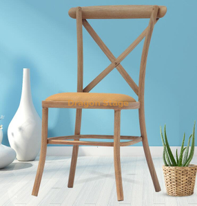 جديد مكدسة المعادن الصليب كرسي تقليد الخشب نمط الصليب الخلفي كرسي سبائك الألومنيوم الطعام كرسي موضوع مطعم الحليب الشاي متجر كرسي
