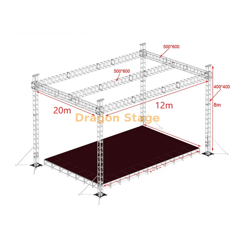 دعامات سقف بولت لمراحل الحفلات 20×12×12م