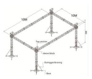 أنظمة سقف الجمالون الألومنيوم 10x10x8m