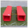 مخزن مؤقت لف ملعب الجمالون وسادة الحماية باللون الأحمر