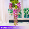 محاكاة Wisteria tofu pudding سلسلة البنفسج زهرة السقف الزائفة زهرة راتان طويلة الأرجواني الأحمر (12 عصا)