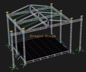 تصميم سقف الملعب من الألومنيوم للحفلات الخارجية 12x12x9m