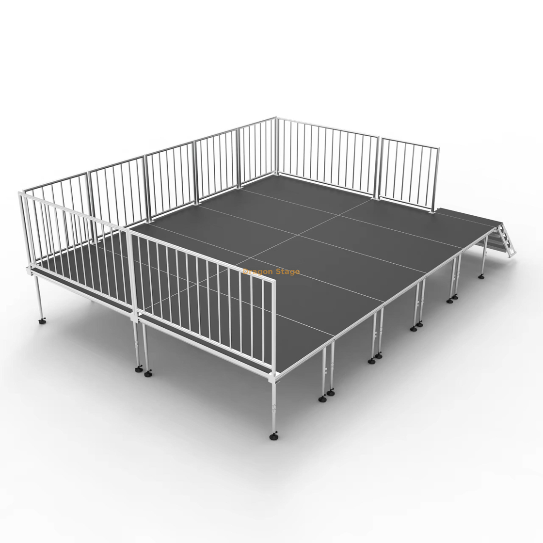 طقم منصة مسرح معيارية سريعة القفل مقاس 6.1 × 4.88 م