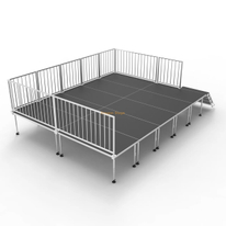 طقم منصة مسرح معيارية سريعة القفل مقاس 6.1 × 4.88 م