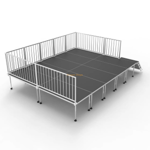 طقم منصة مسرح معيارية سريعة القفل مقاس 6.1 × 4.88 م