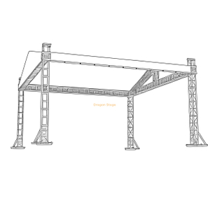 أحداث الألومنيوم سقف الجمالون سقف الجمالون السقف 18x8x3m