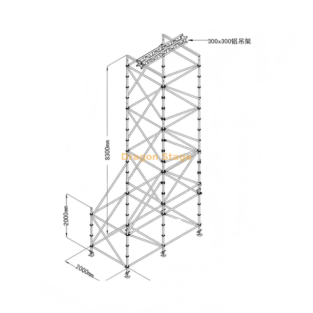 8M عالية المهنية تخصيص المتحدث طبقة الجمالون المعلقة