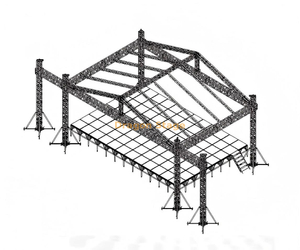 14x6x6m المهنية الألومنيوم الحدث الحفل المرحلة الإضاءة الجمالون