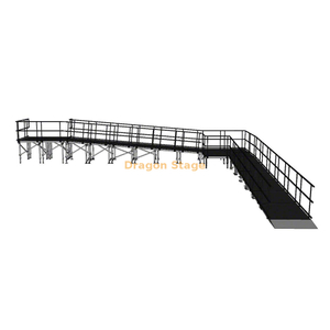 12.25x10.70m منحدر مسرح ألومنيوم معياري 90 درجة مع هبوط ودرابزين