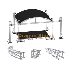 جمالون سقف منحنى الألومنيوم للحفل الموسيقي في الهواء الطلق 6x6x4m