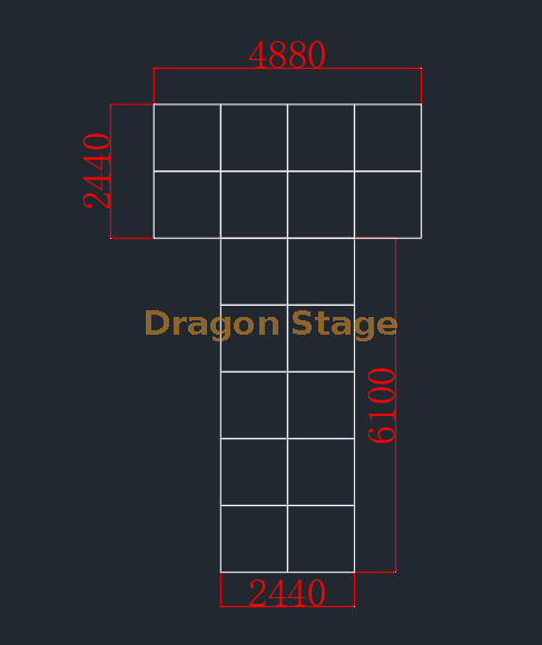 المنصة المحمولة في الهواء الطلق T المرحلة 16x20ft