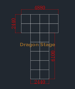 المنصة المحمولة في الهواء الطلق T المرحلة 16x20ft