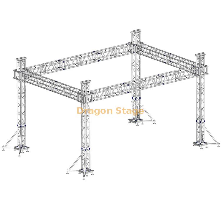 تصميم إطار تروس من سبائك الألومنيوم في الهواء الطلق مقاس 5 × 5 × 4 م