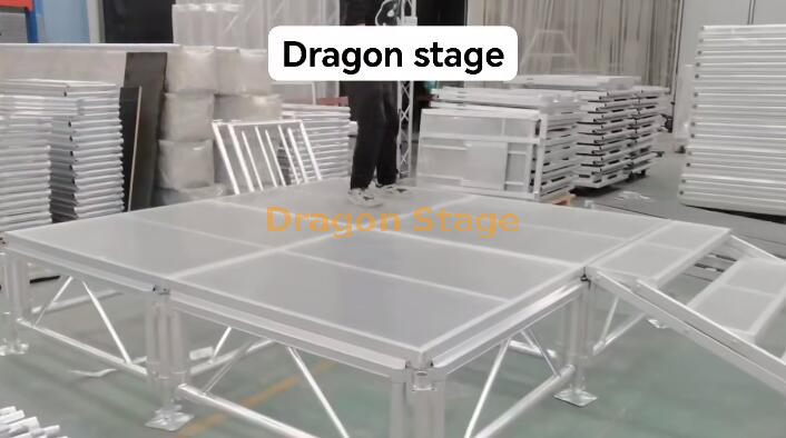 منصة زفاف الألومنيوم المحمولة 2.44x2.44m الارتفاع 0.4-0.8M