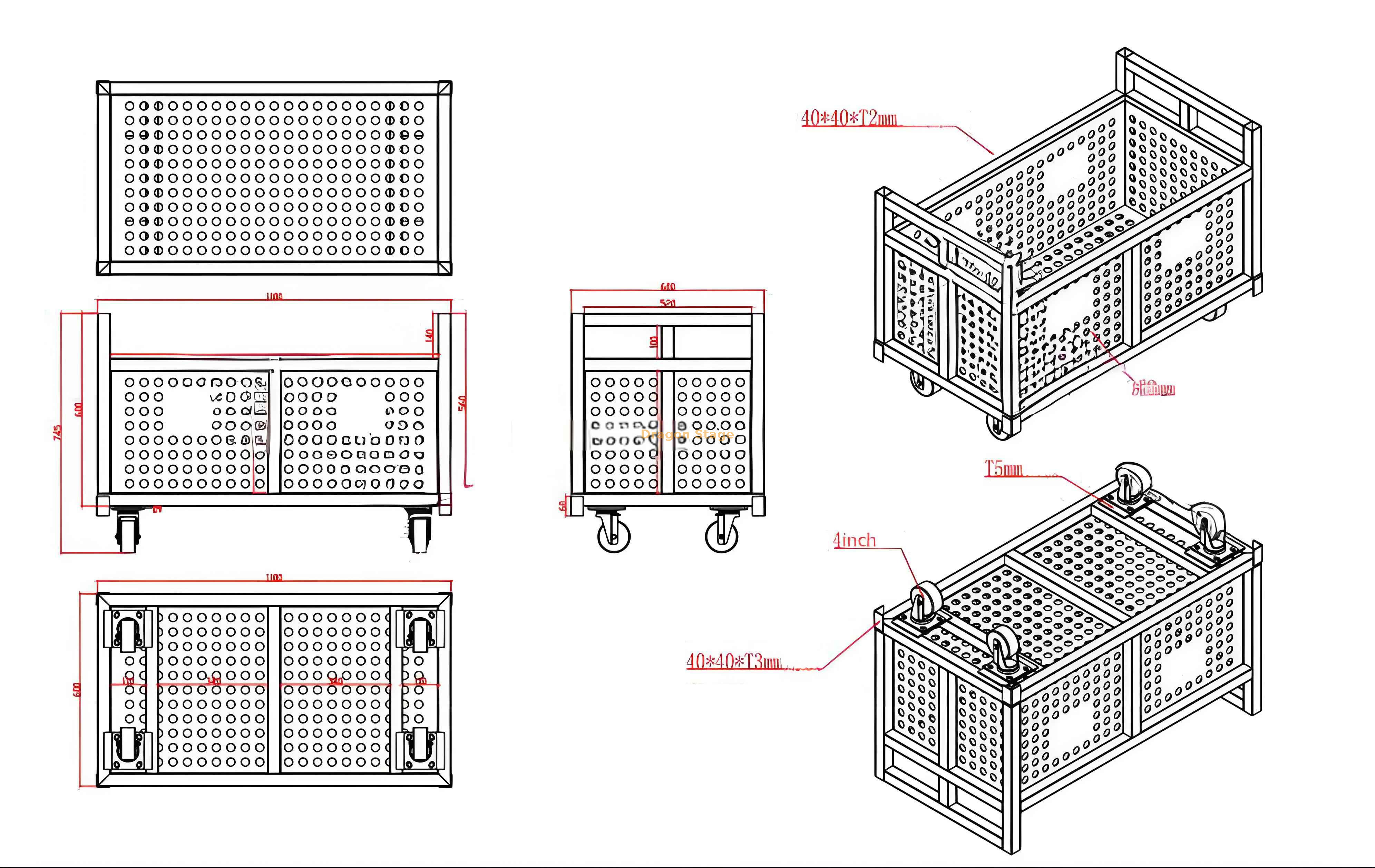 عربة الألومنيوم 600x1100 (1)