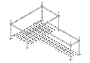 نظام تروس مرحلة عرض مخصص في الهواء الطلق 