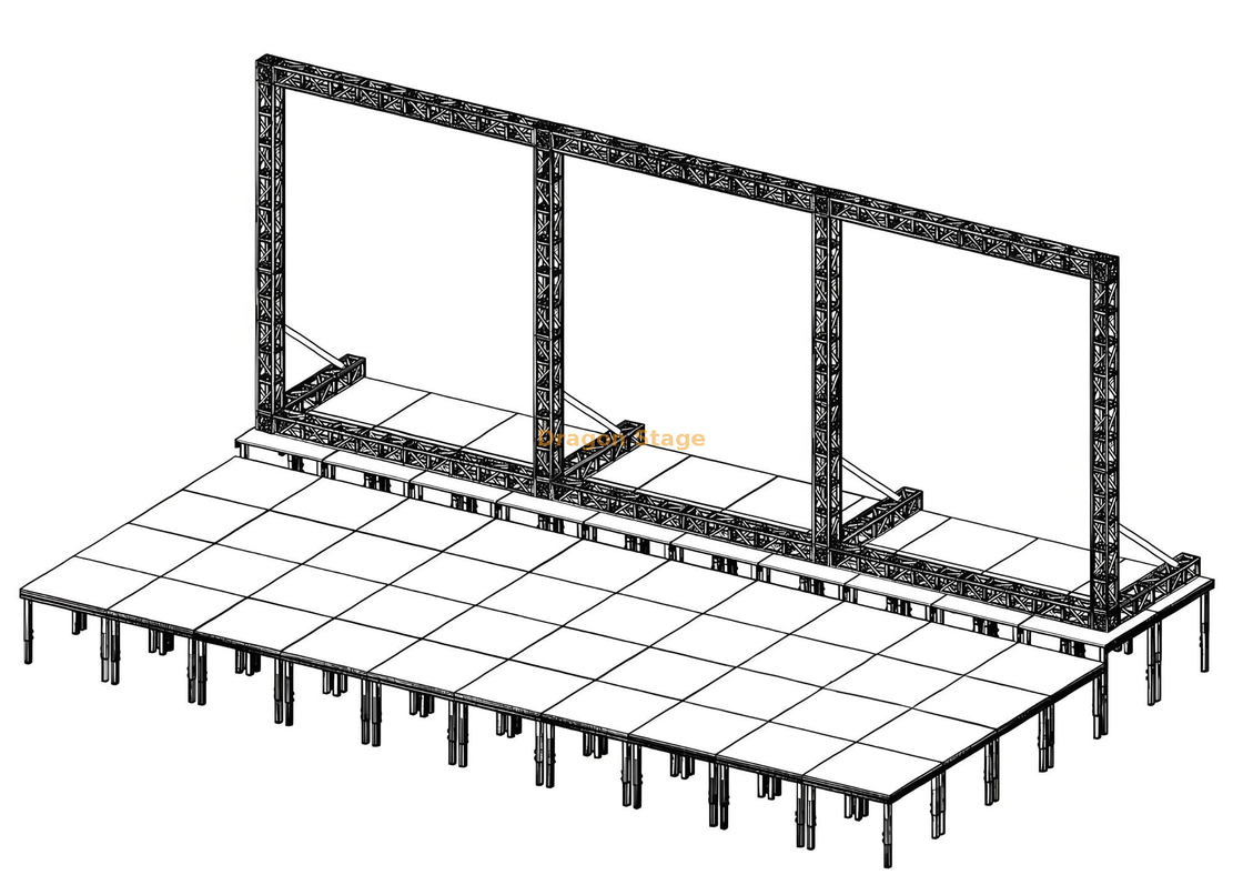LED هيكل دعم الفيديو Truss 16x6m