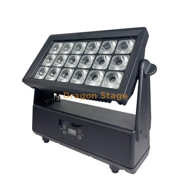 مصباح غسيل LED لاسلكي DMX يعمل بالبطارية IP65 | 18×15 واط RGBWA+UV ضوء مسرح خارجي