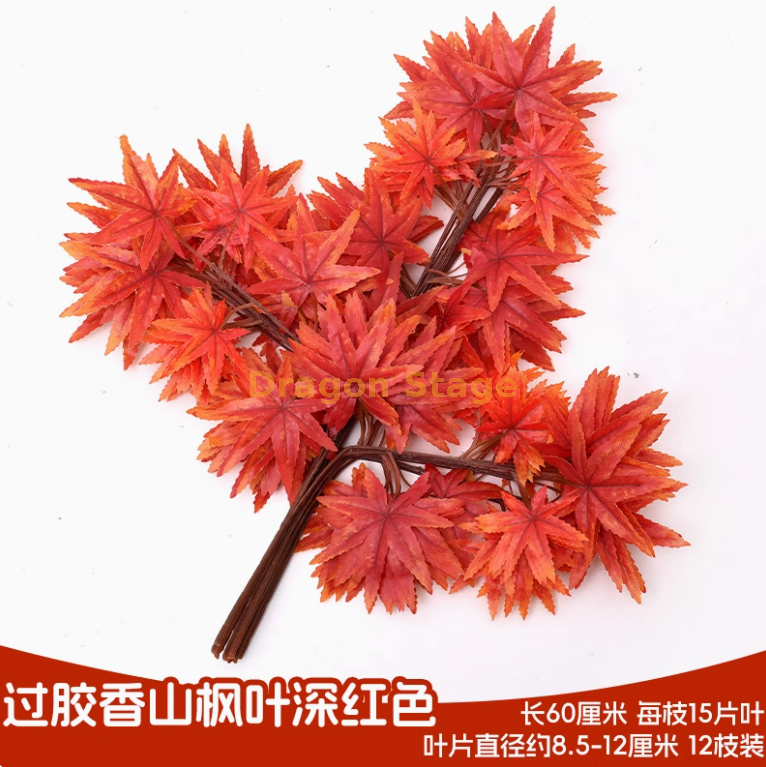 过胶香山枫叶深红色 （12 枝）