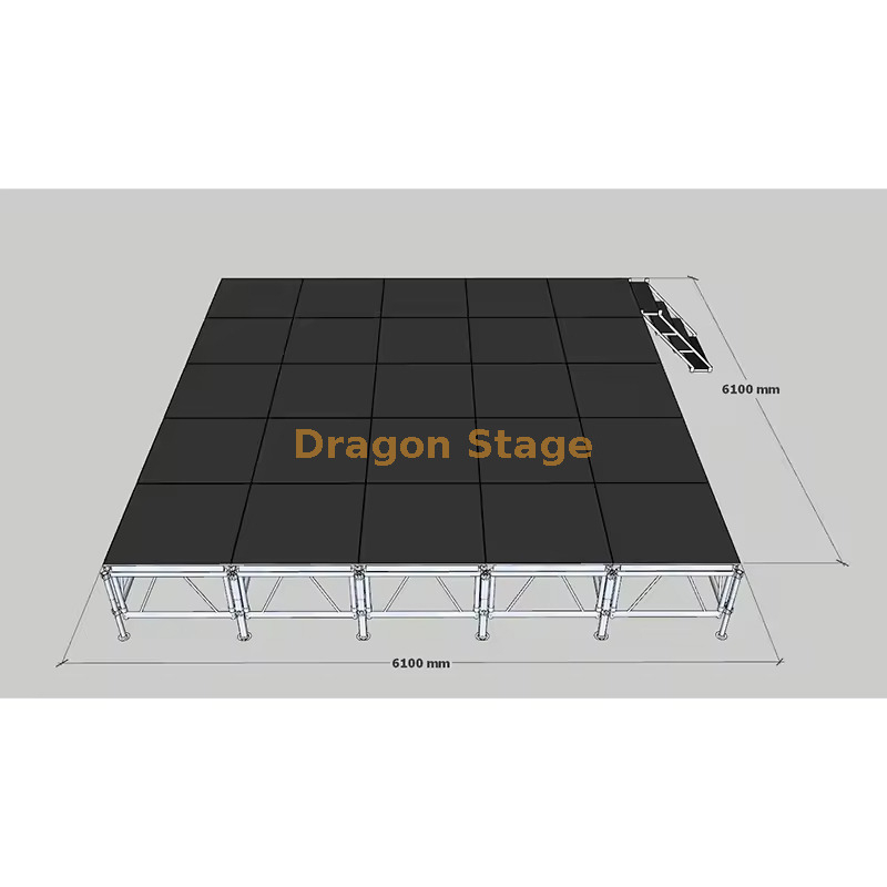 تصاميم مرحلة الكنيسة البسيطة في الهواء الطلق 6.1x6.1m الارتفاع 0.6-1M