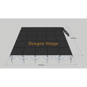 تصاميم مرحلة الكنيسة البسيطة في الهواء الطلق 6.1x6.1m الارتفاع 0.6-1M