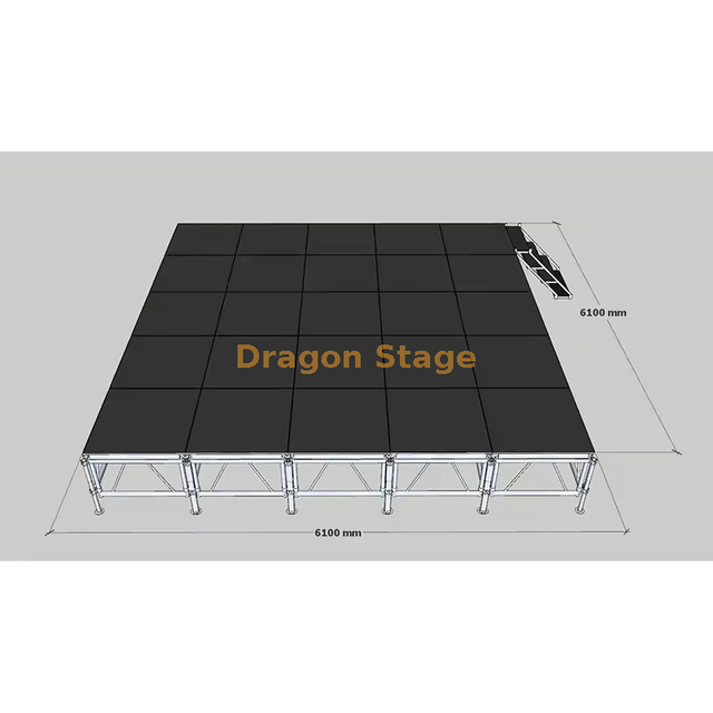 تصاميم مرحلة الكنيسة البسيطة في الهواء الطلق 6.1x6.1m الارتفاع 0.6-1M