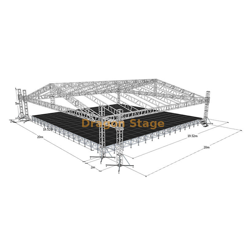 مرحلة الحفل الموسيقي الألمنيوم TRUSS 20x20X5M