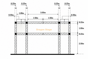 6x1.5x4m جسرية مدخل تروس الألومنيوم للأحداث الرياضية ولافتات الأحداث