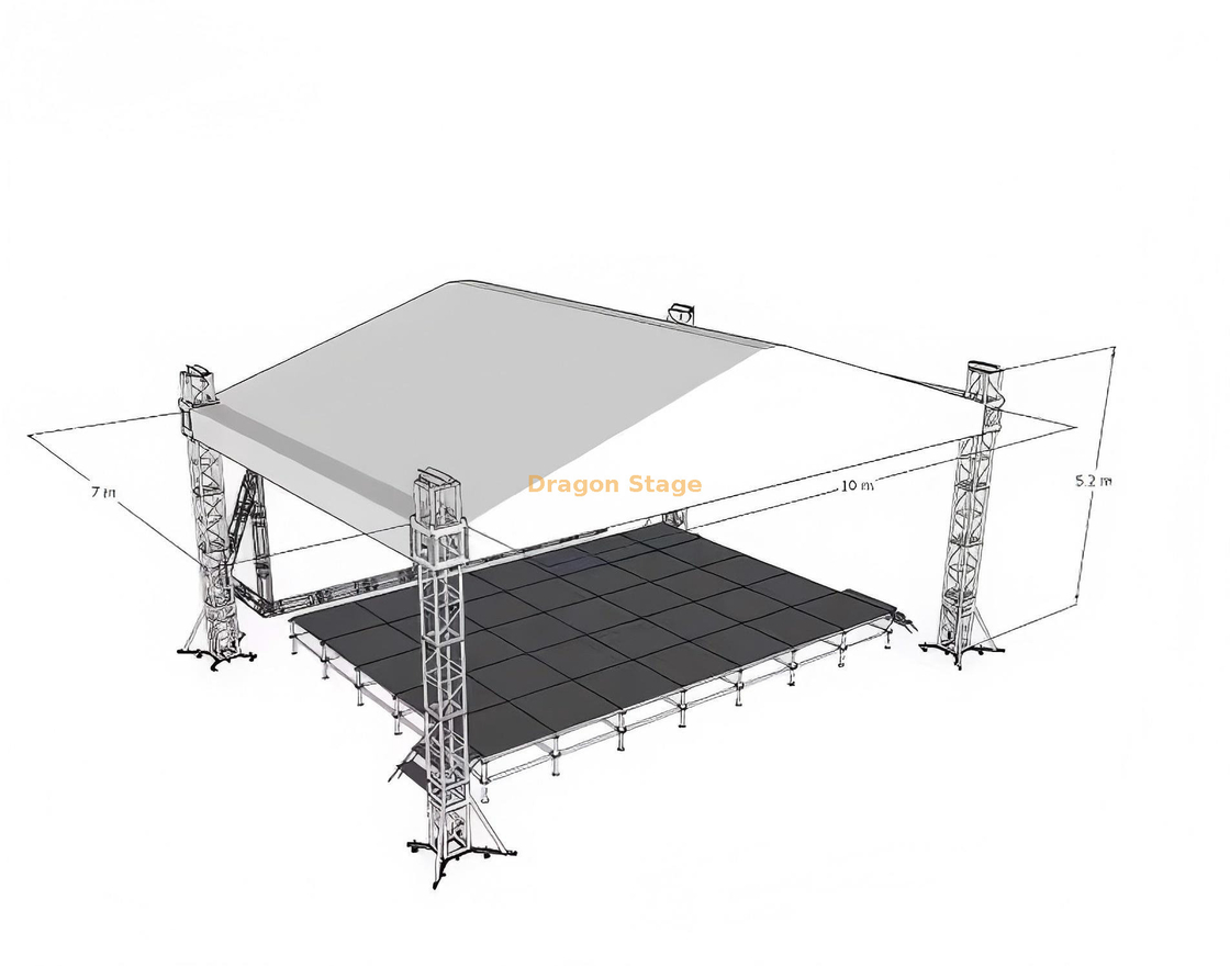 TUV Certified Blot Truss Canopy للمرحلة/الحدث/الحفلة 10x7x5m