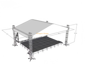 TUV Certified Blot Truss Canopy للمرحلة/الحدث/الحفلة 10x7x5m